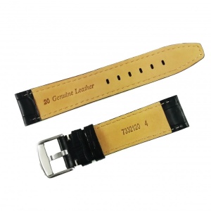 Curea de ceas Neagra din piele naturala - 18mm, 20mm, 22mm - WZ3392 - Img 4