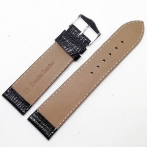 Curea de ceas neagra din piele naturala 18mm 20mm 22mm WZ3616 - Img 3
