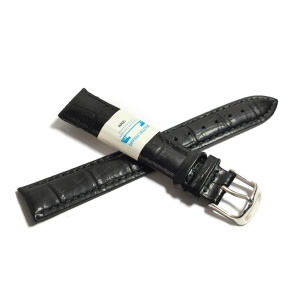 Curea de ceas Neagra din piele naturala Matteo Ferari 12mm, 14mm, 16mm, 18mm, 20mm, 22mm, 24mm WZ5154 - Img 2