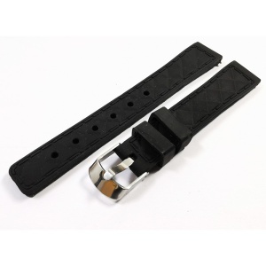 Curea de ceas Neagra din Silicon 16mm WZ4615 - Img 2