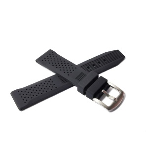 Curea de ceas Neagra din Silicon 20mm, 22mm, 24mm JD005 - Img 2