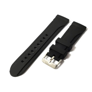 Curea de ceas Neagra din Silicon 20mm, 22mm JD091 - Img 4