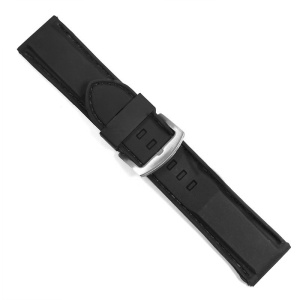 Curea de ceas Neagra din Silicon 20mm 24mm JD003 - Img 2