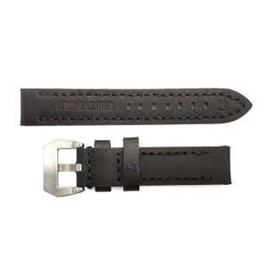Curea de ceas Peyton Neagra din piele naturala robusta 20mm, 22mm, 24mm - WZ4223 - Img 3