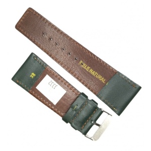 Curea de Ceas Verde Handmade – Fabricată în România – 32 mm – Piele Naturală – Lungime XL 21 cm – WZ1332 - Img 2