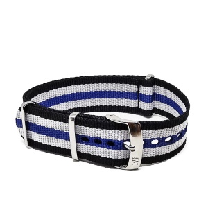 Curea Morellato tip NATO Band Nastro Cannete Bleumarin White Blue 20mm A01U3972A74818CR - Img 2