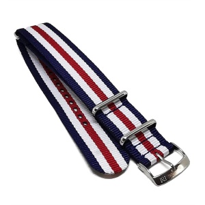 Curea Morellato tip NATO Band Nastro Cannete Blue White Red 18mm 20mm 22mm A01U3972A74883CR - Img 3