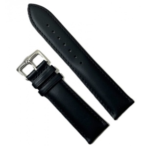 Curea unisex din piele naturală neagră, clasică, 10 - 24mm WZ1244