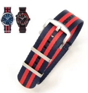 Curea Universală Nylon – 22 mm – Army Blue – Compatibilă OMEGA, Rolex, Tudor, Hamilton, SEIKO