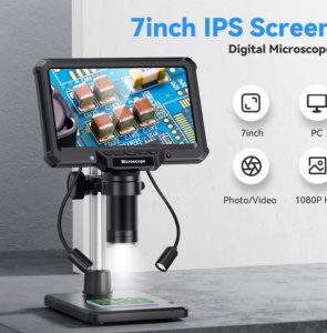 Microscop Digital – 7 inch HD, 16MP, 1200X – Pentru Reparații Ceasuri și Bijuterii - Img 2