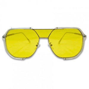 Ochelari Unisex Fashion – Lentilă Galbenă și Ramă Transparentă