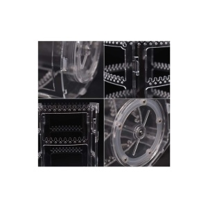 Organizator Bijuterii Rotativ 360° – Expozitor Vertical Crystal Clear cu 168 Orificii - Img 2