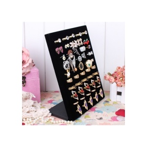 Panou Prezentare Inele – Catifea – 50 de Spații – 26 x 20,5 cm – Culori Negru / Gri – WZ666