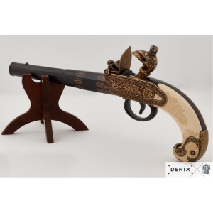 Pistol cu Cremene „Tula 1760” – Replică Istorică din Metal și Lemn (29 cm) - Img 3