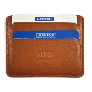 Portvizit / portcard Alpin Polo din piele naturala Negru / Maro Deschis / Maro Inchis / Bleumarin WZ4702 - Img 4