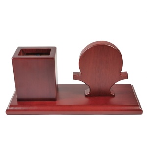 Set de birou cu ceas quartz si suport stilou 10070 - Img 3
