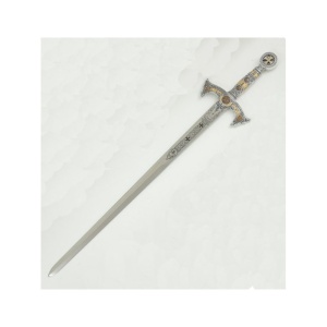 Spada Cavalerilor Templieri Silver – Ediție de Lux Marto Toledo – Oțel AISI 440 – 118 cm