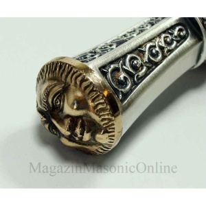 Spadă Masonică de Lux Silver – Marto Toledo – Oțel Inoxidabil 116 cm – Model 776 Albastră - Img 4