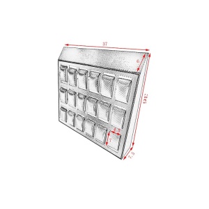 Stander vertical pentru ceasuri bijuterii 18 spatii