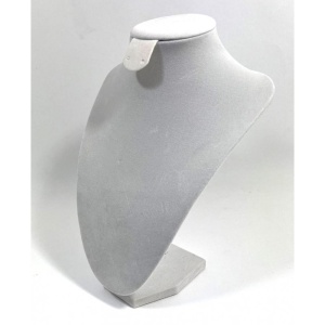 Suport / Bust Crem Catifelat pentru Coliere – Înălțime 24 cm Wz2841 - Img 4