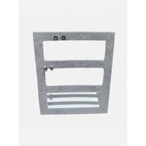 Suport Universal pentru Cercei – 3 Rânduri, 12 Perechi – Catifea Textilă Gri – 15,5 x 8 x 21 cm - Img 4