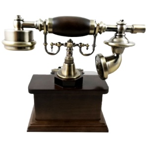 Telefon Vintage de Colecție TL-913Z – Eleganță Art Deco din Lemn și Alamă - Img 3