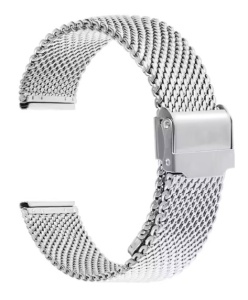 Brățară Ceas Argintie Mesh Milaneză – Universală – Oțel Inoxidabil – 20mm – Grosime 3mm