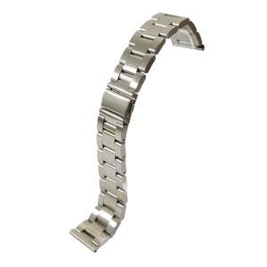 Brățară Ceas Argintie Tip Oyster Premium – Oțel Inoxidabil – 18/20 mm – Zale Pline