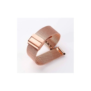 Brățară Ceas Auriu Roze - Mesh Milaneză cu Siguranță - 14mm până la 24mm (WZ2987)