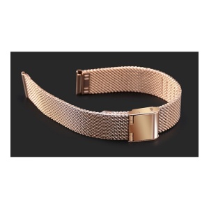 Brățară Ceas Mesh Milaneză Auriu Rose – Oțel Inoxidabil – 10mm – 24mm – Închidere Tip Clips - Img 2