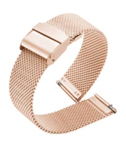 Brățară Ceas Mesh Milaneză Auriu Rose – Oțel Inoxidabil – 22mm – Închidere Tip Clips cu Siguranță