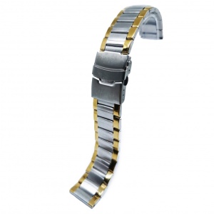 Bratara ceas metalica - Bicolora (Argintii + Auriu) - 18mm, 20mm, 22mm - WZ4301 - Img 2