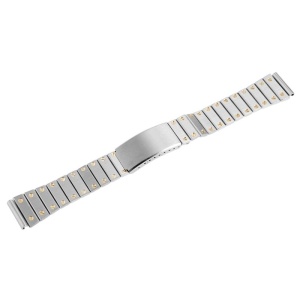 Bratara Ceas Otel Inoxidabil Argintiu Insertii Aurii 18mm 70010026