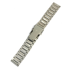 Bratara de ceas Argintie cu butoane laterale si siguranta 22mm MT4762 - Img 2