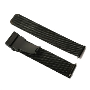 Bratara de ceas Neagra cu impletitura milaneza si inchidere deployant 20mm, 22mm WD006 - Img 3