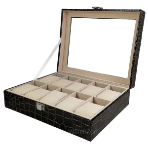 Caseta pentru depozitare ceasurilor cu 10 spatii Premium