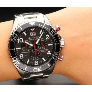 Ceas Atlantic Worldmaster Chronograph Diver 55475.47.65R – Cronograf Elvețian – Geam Safir – Rezistență 20 ATM - Img 2