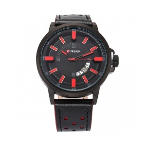 Ceas barbatesc CURREN original negru / rosu M8228