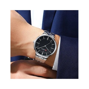 Ceas Barbătesc Curren WZ8321 | Design Metalic Modern cu Cadran Negru - Img 5