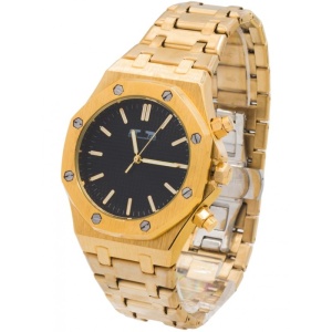 Ceas Bărbătesc Matteo Ferari Gold & Black – Octogonal 52 mm – Carcasă și Brățară Aurie – Cadran Negru – MF169C-BG - Img 6