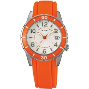 Ceas Damă Orient Portocaliu WZFUNF0004W0 | Quartz, 5 ATM, Oțel Inoxidabil