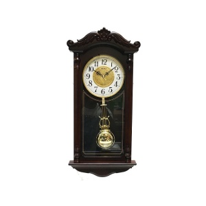 Ceas de Perete cu Pendulă Baoli 2887 – Eleganță Clasică, Maro Închis