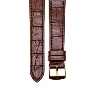 Curea Ceas „Fleurus Classic” – Piele Veritabilă de Vițel, Maro Închis (18mm - 24mm) - Img 3