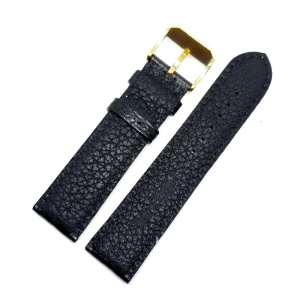Curea Ceas „Shark Ocean” Fleurus – Piele Veritabilă de Rechin, Negru cu Cusătură Albă (18mm - 22mm) - Img 4