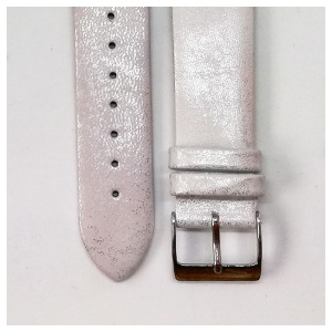 Curea Ceas „Silver Glamour” Fancy22 – Piele Naturală Argintie (14mm - 22mm) - Img 2