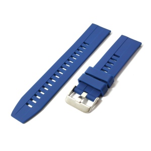 Curea Ceas Bleumarin din Silicon – 20/22 mm – Textură Mată – Cataramă Inox – Telescoape Incluse - Img 4
