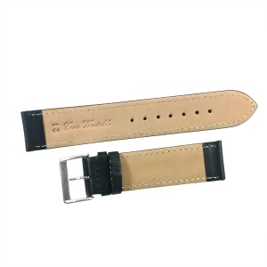 Curea Ceas Fleurus France – Piele Naturală Neagră, Textură Fină (8mm - 24mm) - Img 3