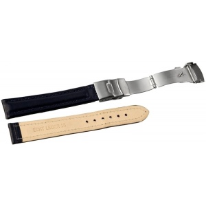 Curea Ceas Piele Naturala Albastra Deployant 16mm - 24mm 816230300018 - Img 3