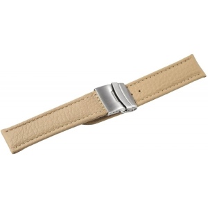 Curea Ceas Piele Naturala Crem 18mm - 24mm WZ435 - Img 2