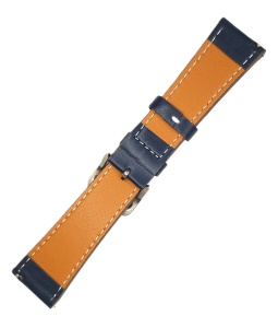 Curea Ceas Piele Naturală Două Straturi – Maro – Quick Release – 22 mm Telescop / 14 mm Cataramă - Img 2